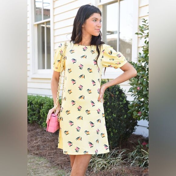 COMPANIA FANTASTICA ESTAMPADO NWT  MEDIUM JUST PEACHY PINK AND ORANGE DRESS - Picture 5 of 15